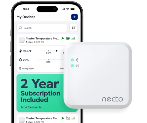 A highly-rated Necto sensor with two years of cellular service included