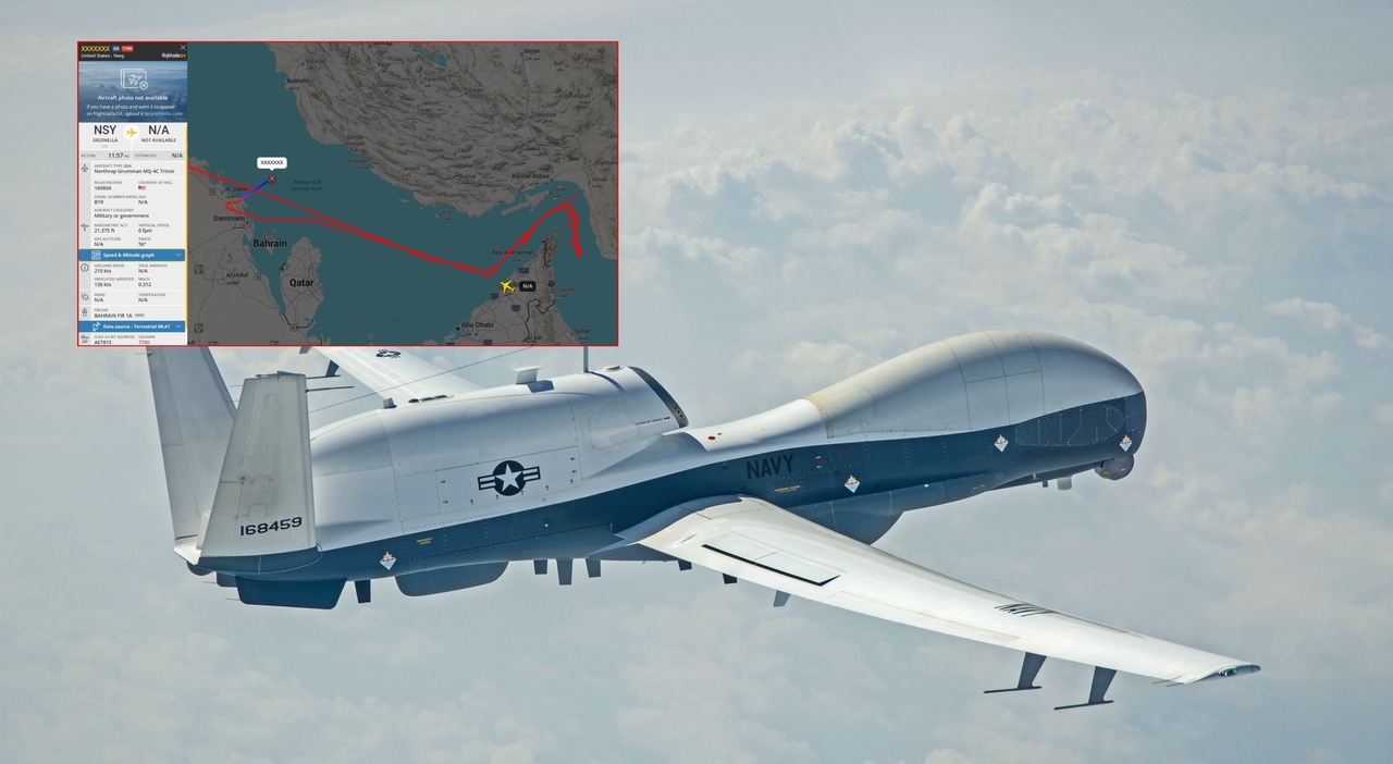 Drone Triton USA partito da Sigonella scompare sopra Hormuz: codice ...