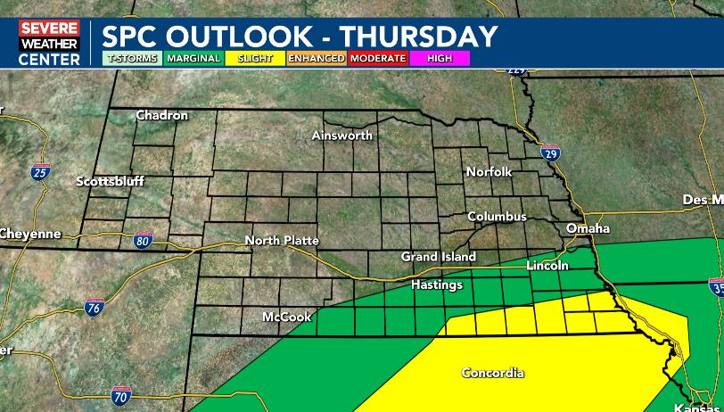 Severe storms possible late this afternoon and evening