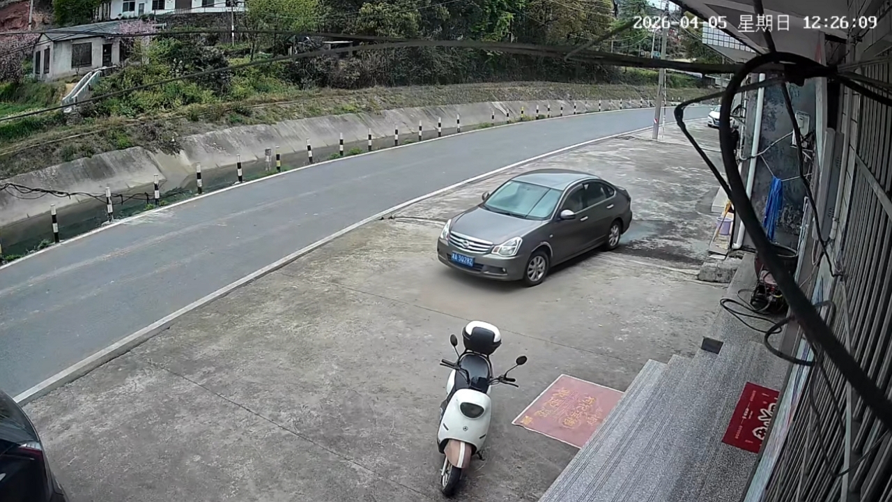 Car rolls forward as bystanders attempt to halt its movement in Guangdong