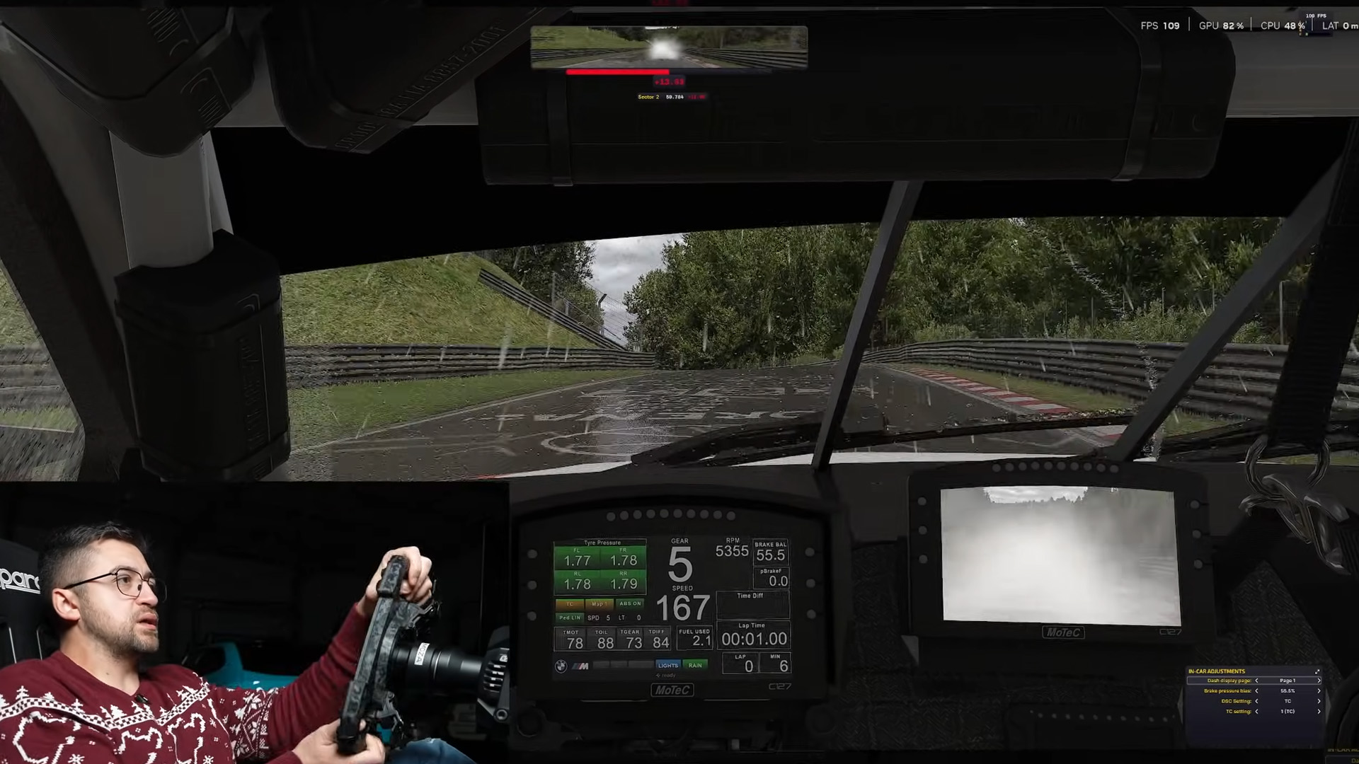 The secrets to racing in the rain in a sim racing simulator