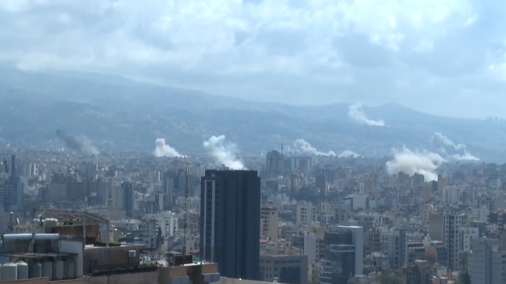 Plumes of smoke rise over Beirut’s skyline after Israel unleashes ...