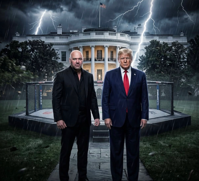 Trump posts AI slop of UFC cage fight on White House lawn