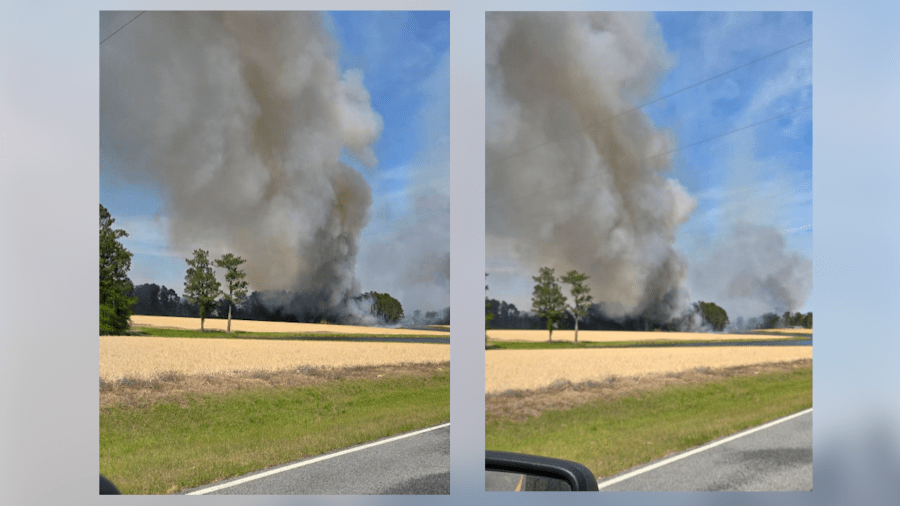 Large Tattnall County brush fire fully contained; burn ban issued