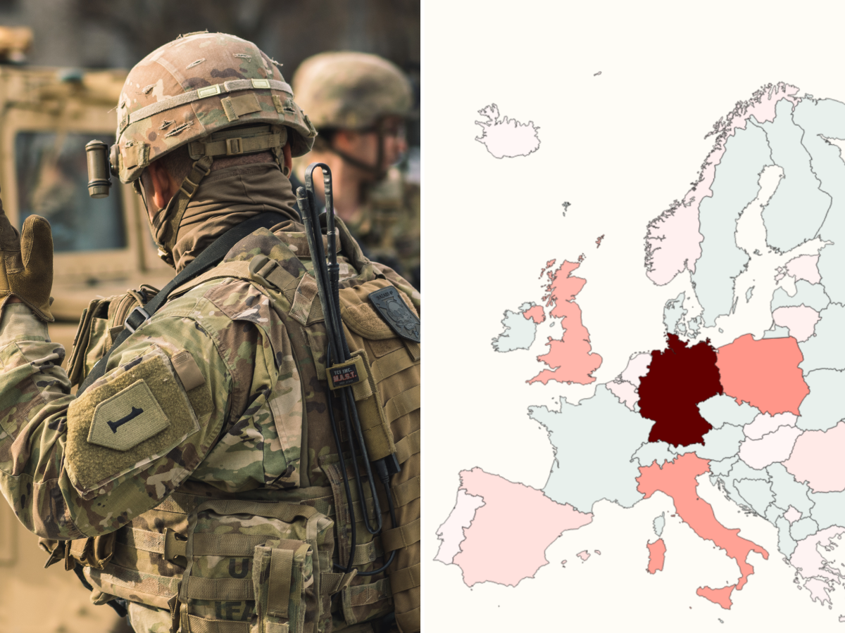 Map shows where US troops are stationed across NATO countries