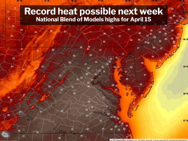 CWG live: Warmer through the weekend, then turning hot next week