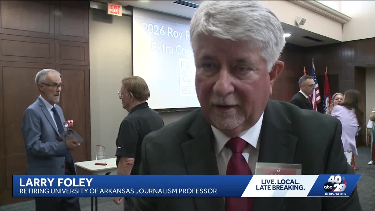 University of Arkansas journalism professor Larry Foley honored during ...