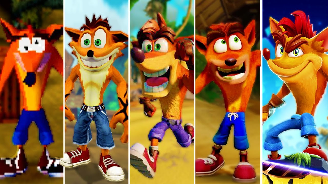 Crash Bandicoot evolution (1996-2021)