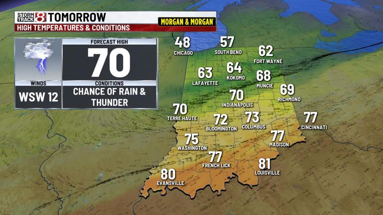 Chance of rain & thunder Friday, weekend looking good
