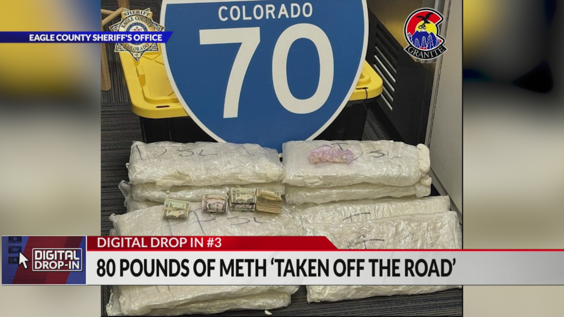 80 pounds of meth taken off the road after discovery during mountain ...