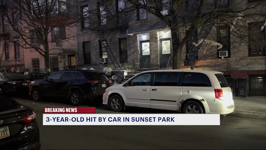 3-year-old girl struck by car, critically injured in Sunset Park