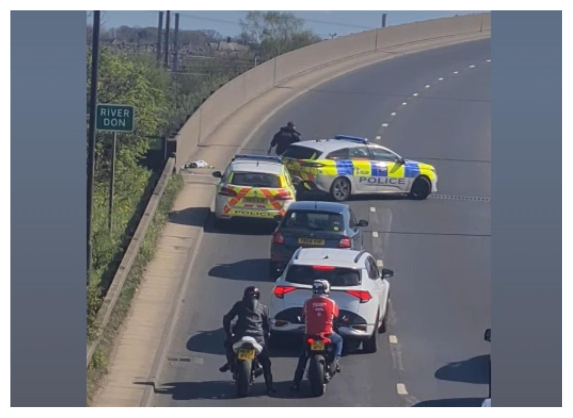 Wanted man in hospital after falling from Doncaster city centre bridge