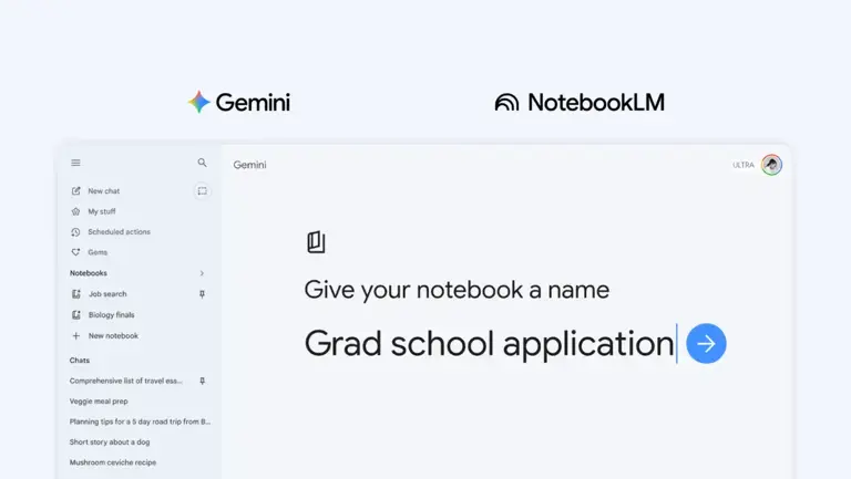 Google Gemini launches notebooks: A new way to organize your AI projects