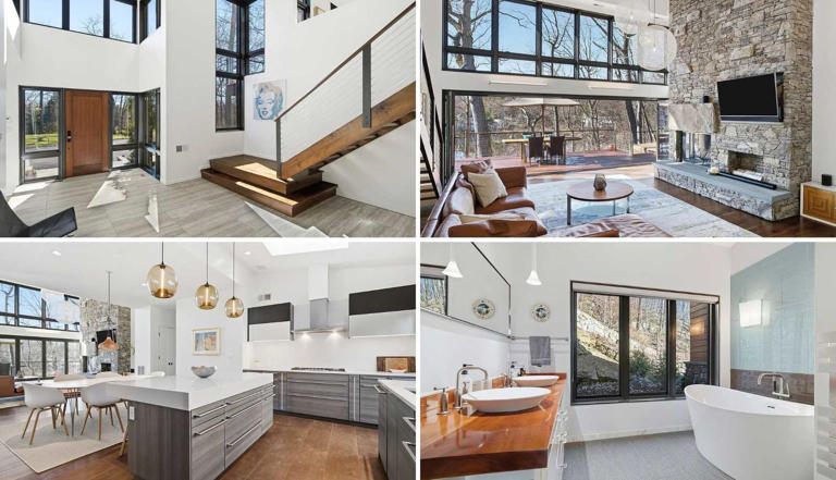 Curated visual reference: Gallery Detail: Lakefront Luxury 3 35M Home Offers Private Dock Hot Tub