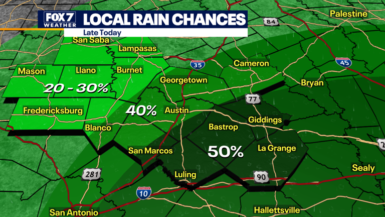 Austin weather: 1st round of storms today, multiple rounds through weekend
