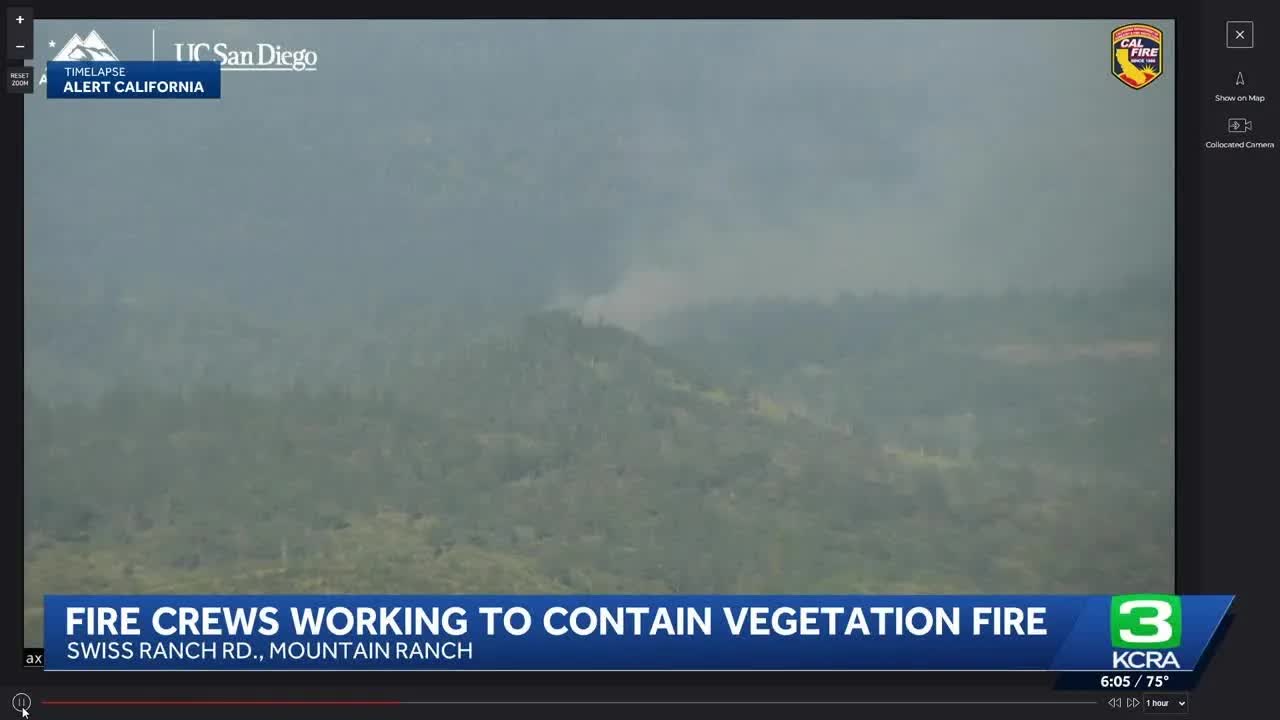 Swiss fire: Crews respond to fire burning in Calaveras County
