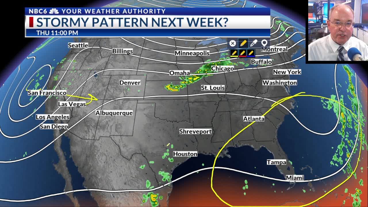 Storms next week: Models trending drier