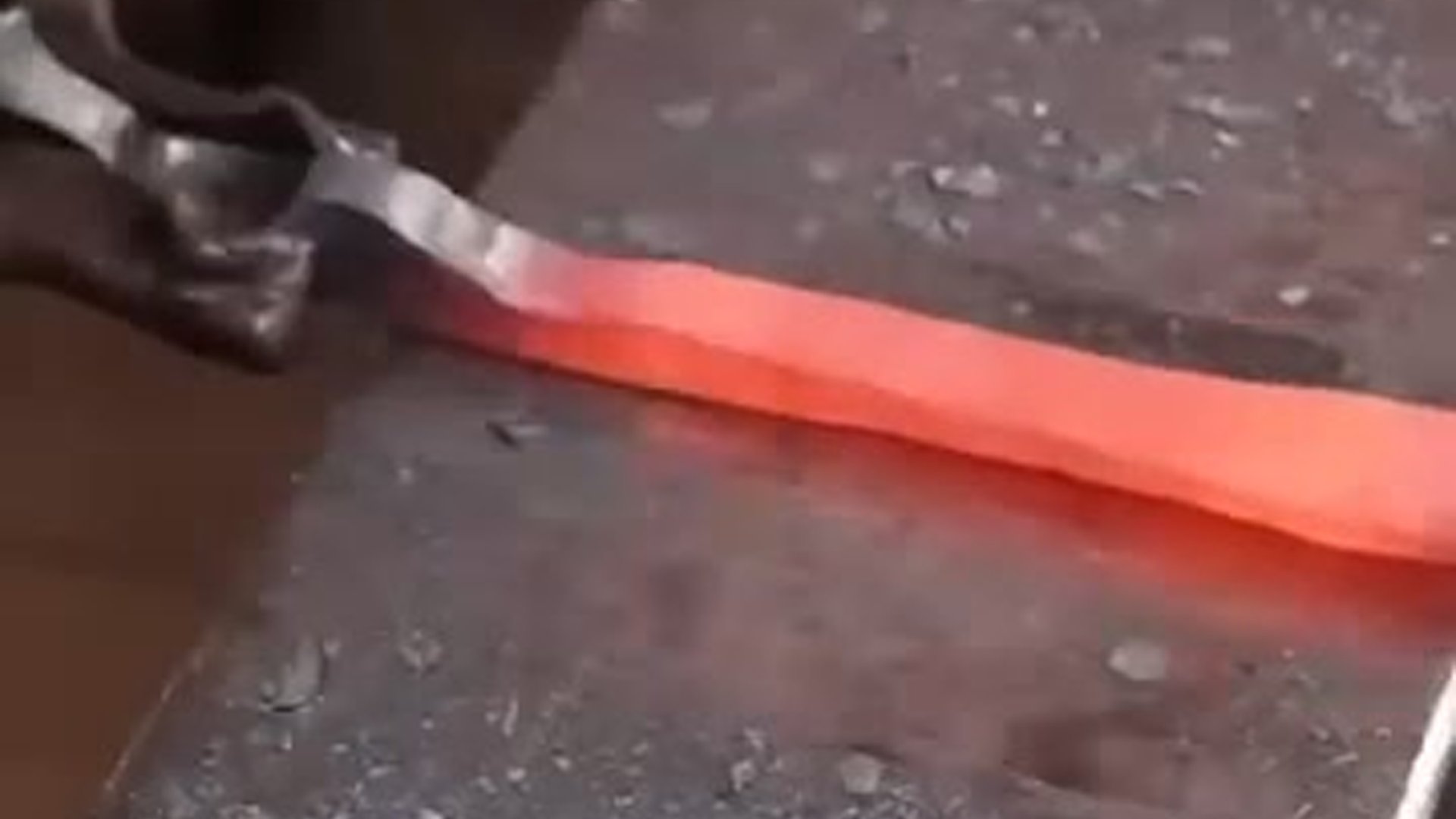 Forging a hook with Black Bear Forge