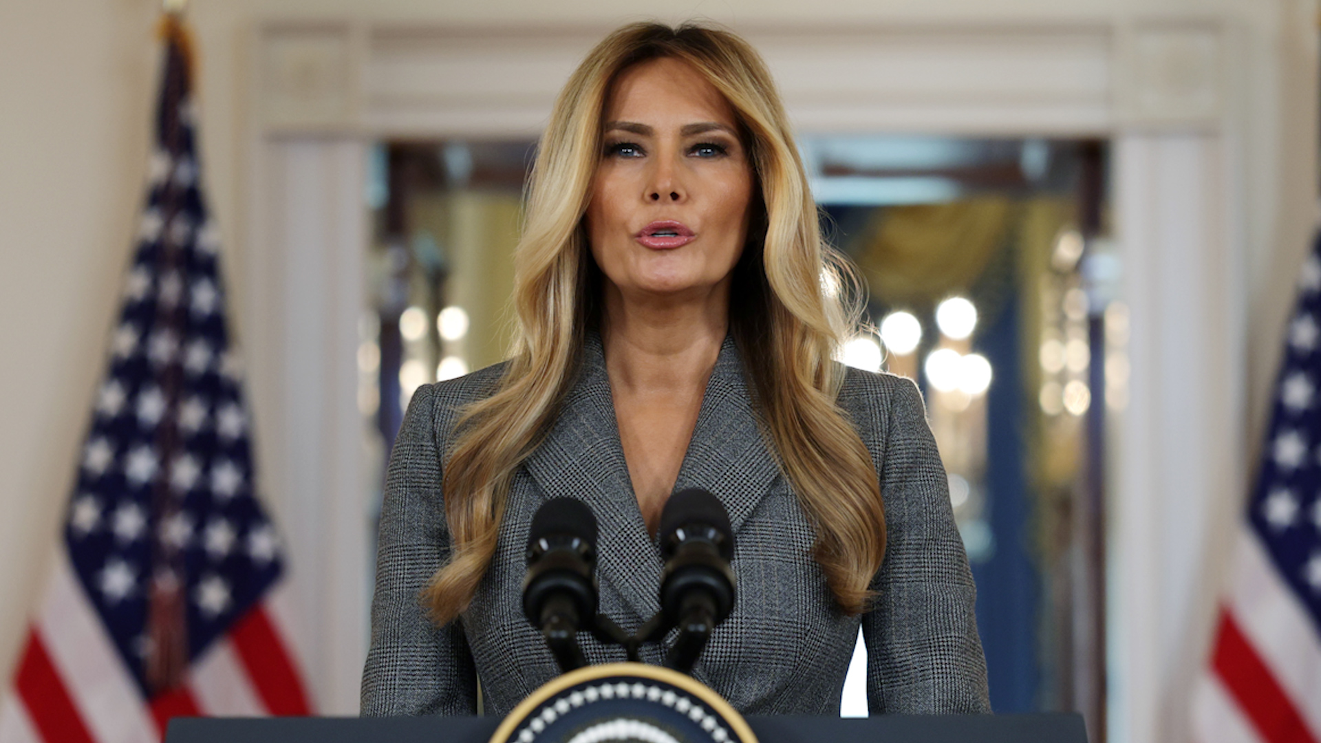 Melania Trump calls images of her and Epstein 'fake'