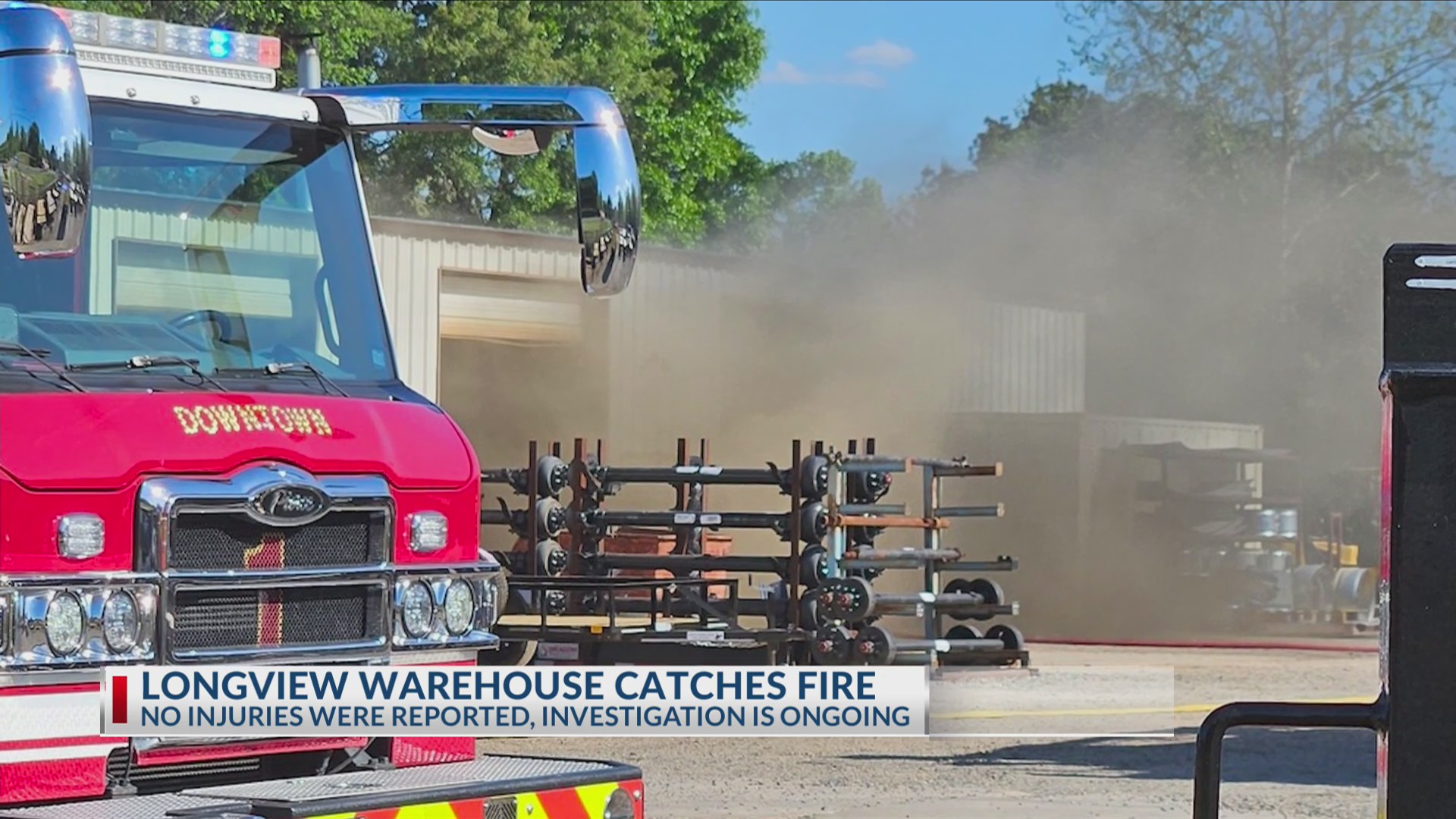 Commercial warehouse fire in Longview under investigation