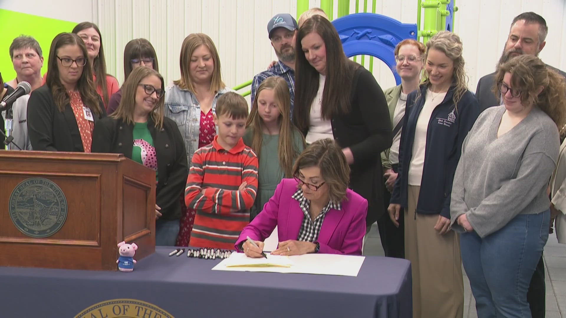Gov. Reynolds signs bill that will provide child care assistance to ...