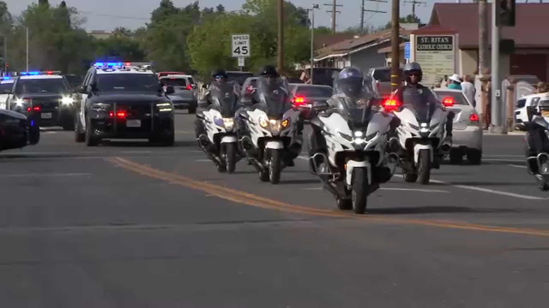 Procession honors Tulare County sheriff's deputy killed in the line of duty