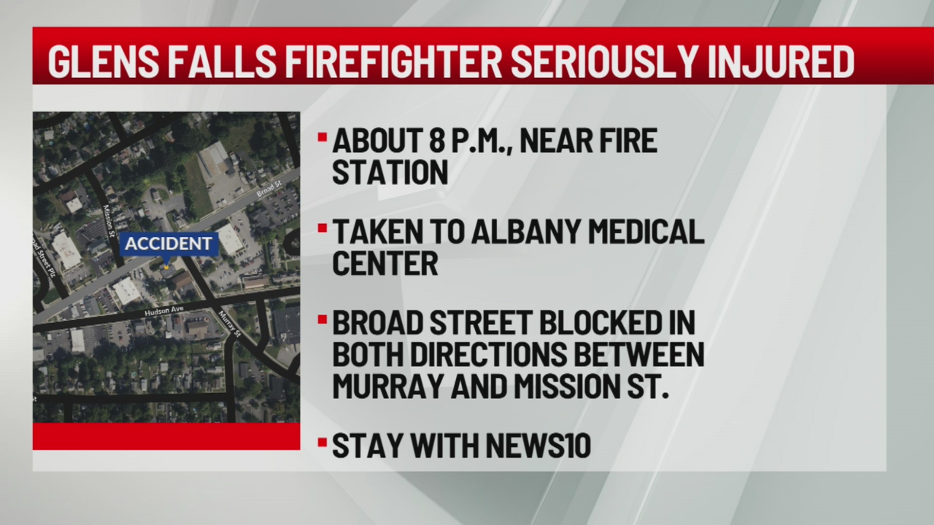 Glens Falls firefighter seriously injured near fire station