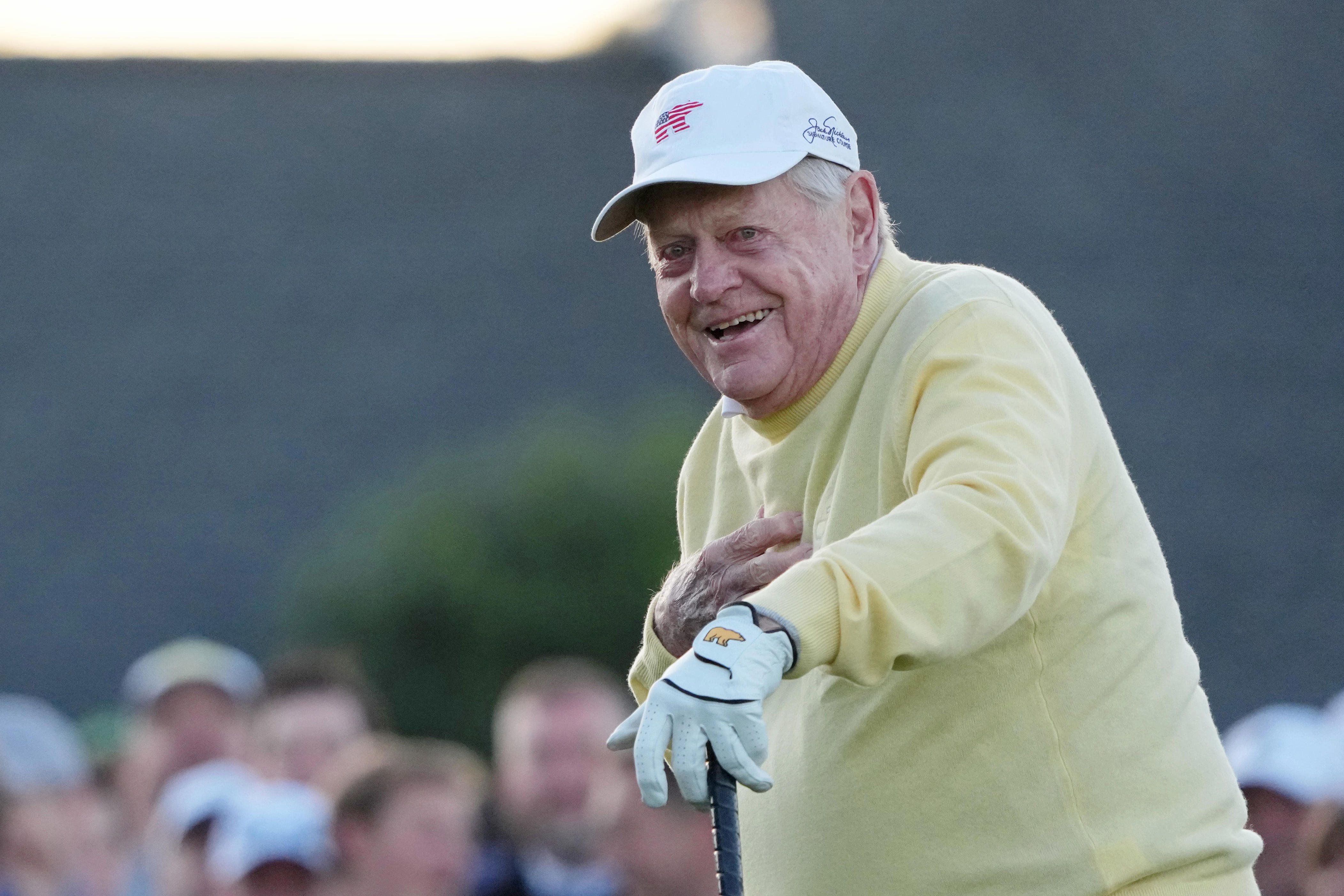 Ohio State legend Jack Nicklaus tees up as honorary starter at Masters