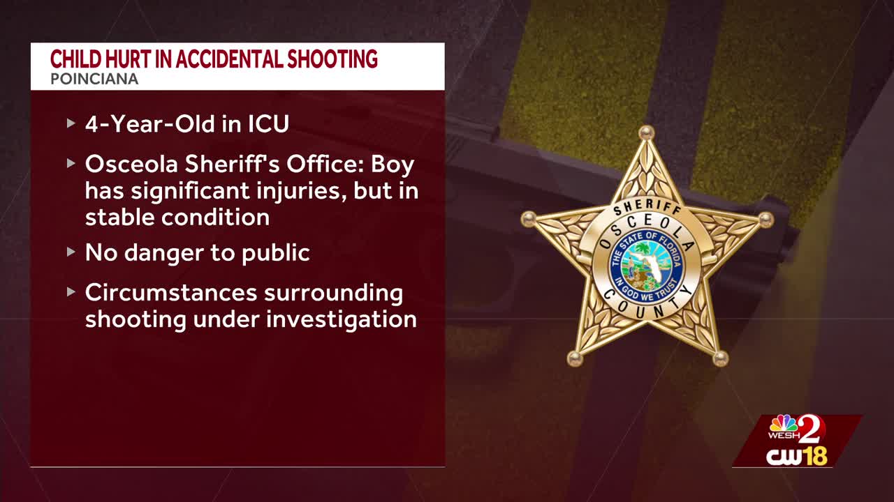 4-year-old boy hospitalized after 'accidental' shooting in Poinciana ...