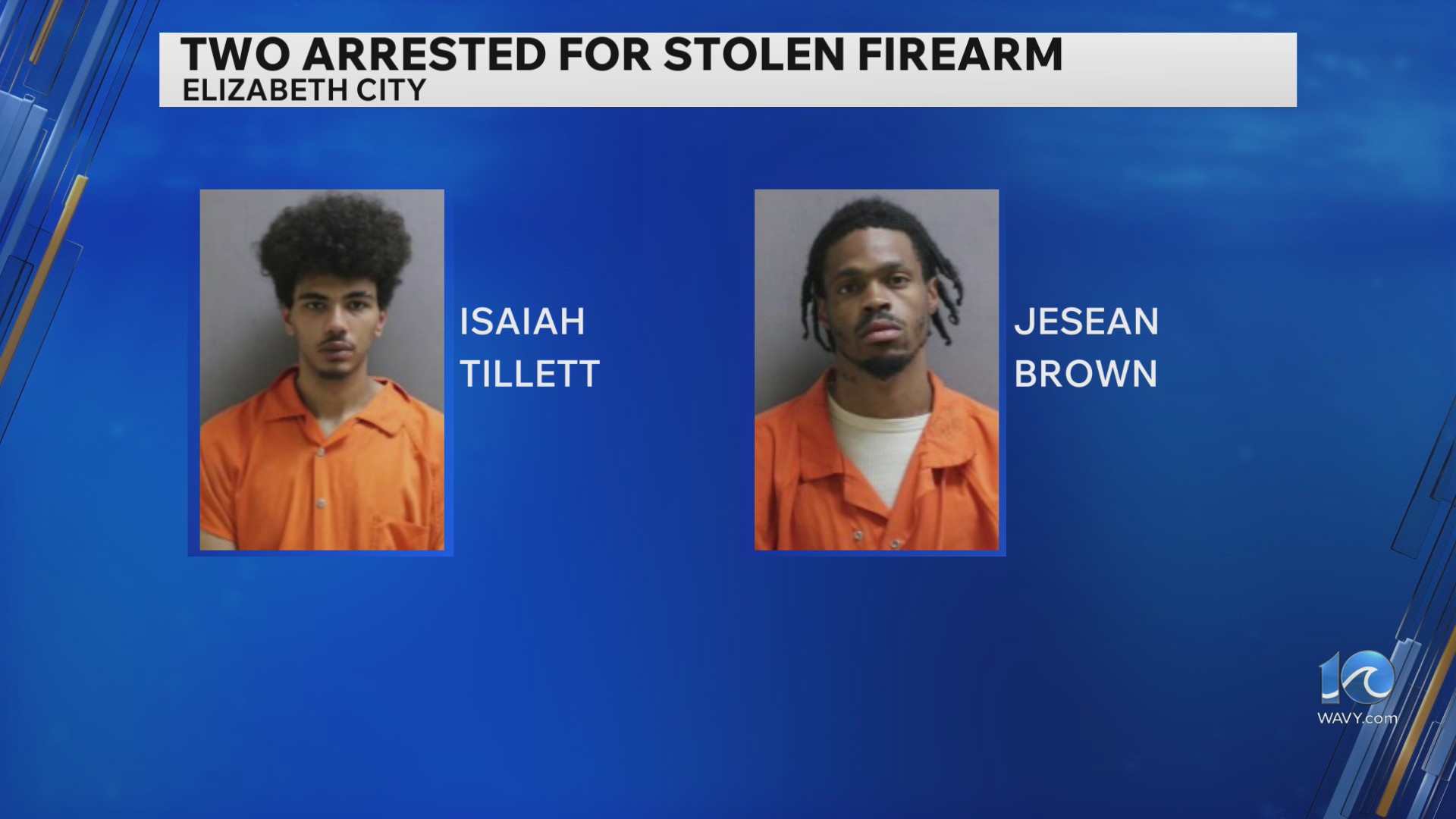 2 arrested in Elizabeth City after stolen gun found in traffic stop