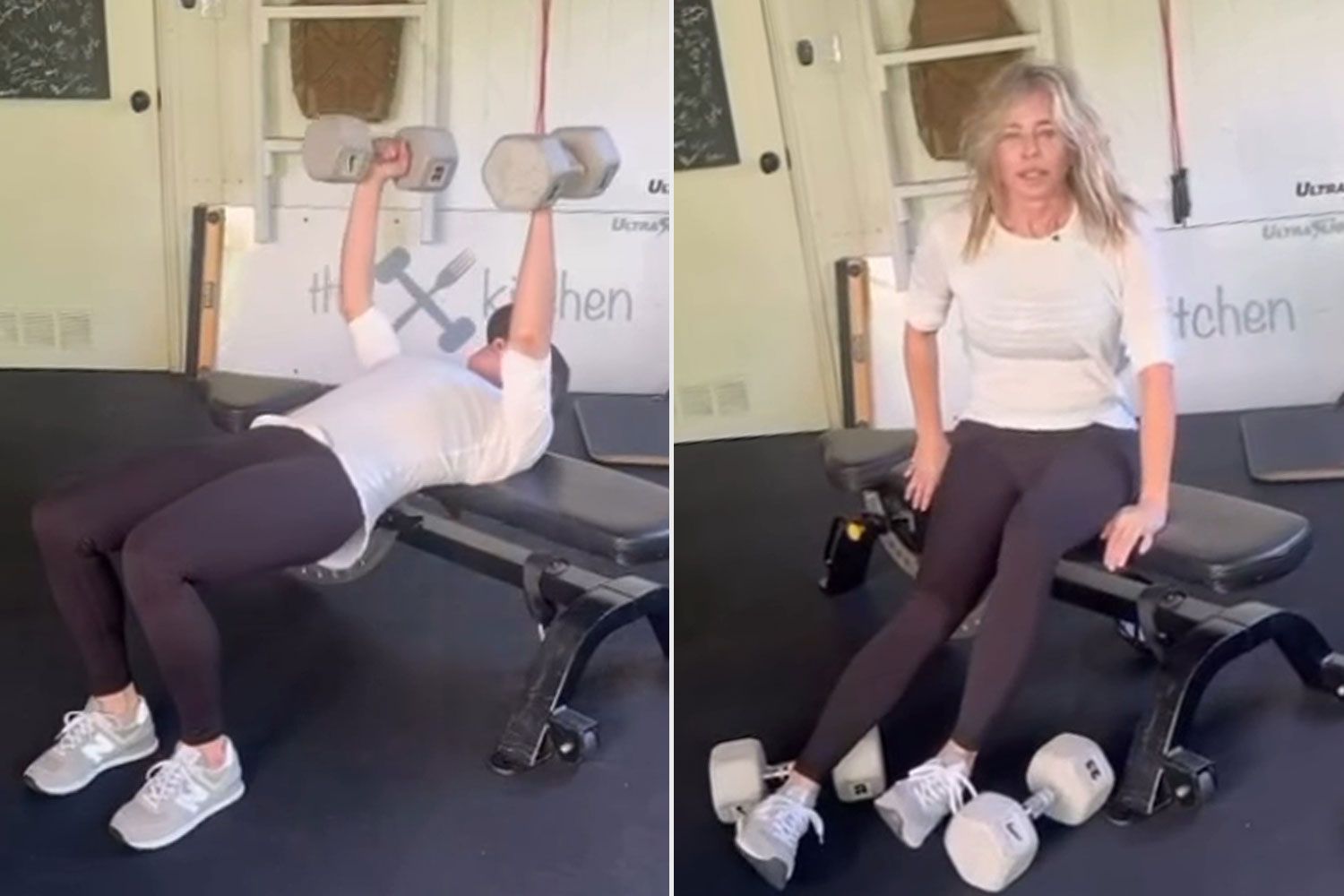 Chelsea Handler impresses her trainer during intense weightlifting session