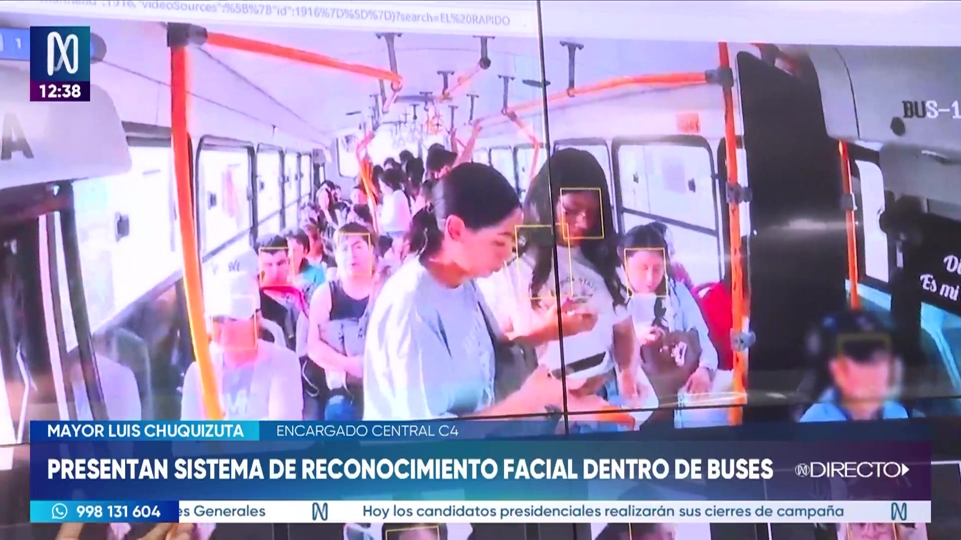 PNP presenta sistema de reconocimiento facial en buses de Lima