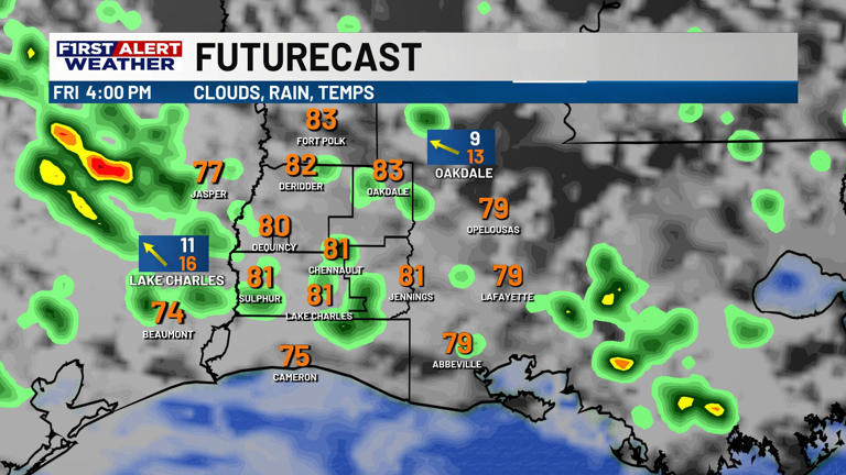 First alert forecast: Isolated showers and storms Friday, drier again ...
