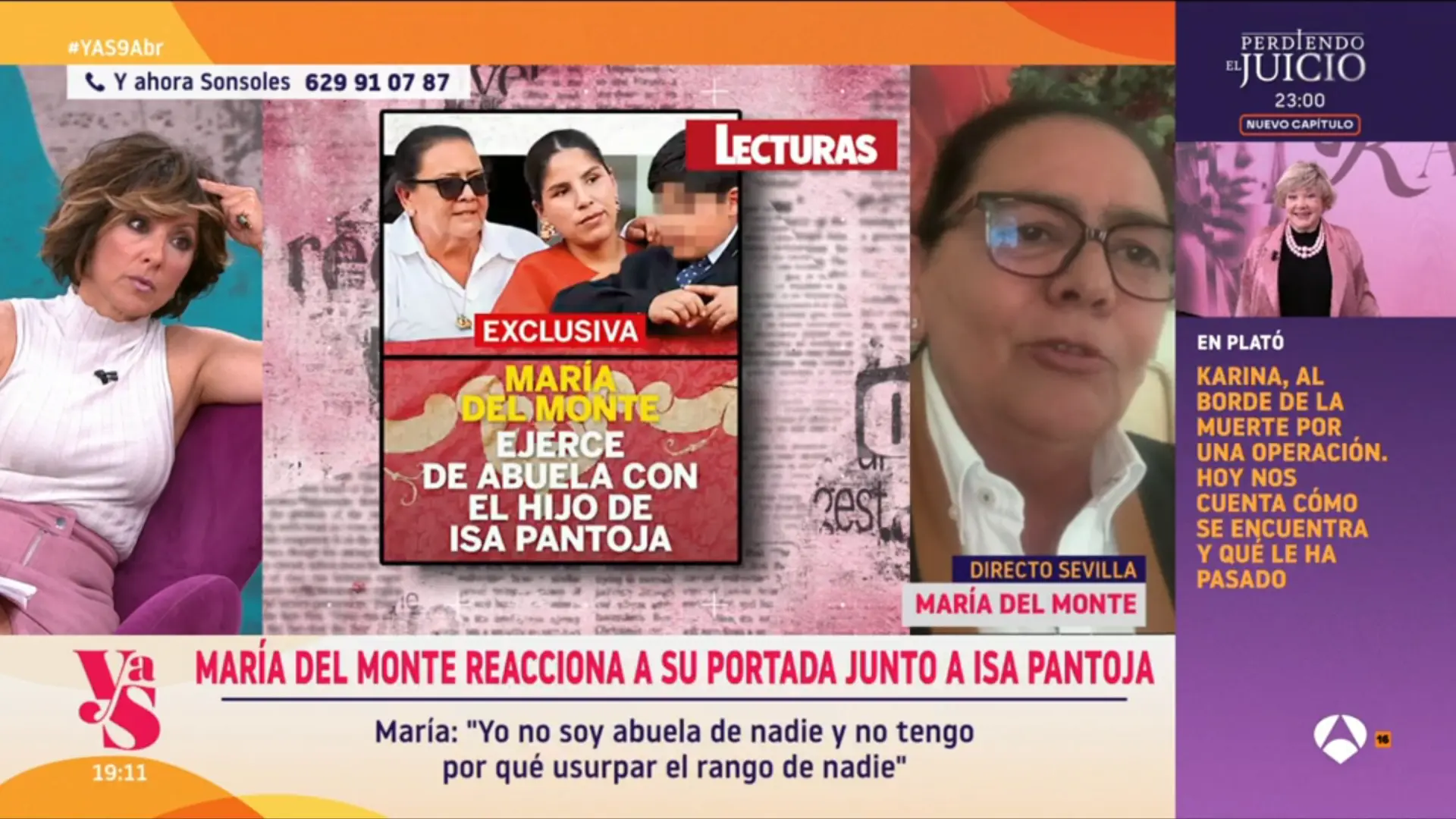 María del Monte, sobre las imágenes con Isa Pantoja y su hijo: 
