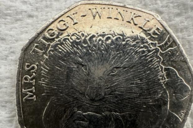 Mrs. Tiggy-Winkle 50p coin listed on eBay for over £1,500
