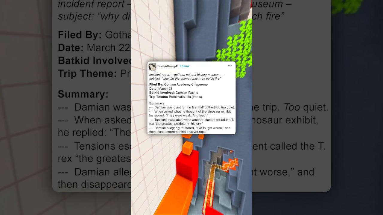 🎓 Field trip incident reports (Batfam edition)