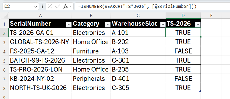 How to use the SEARCH function in Microsoft Excel