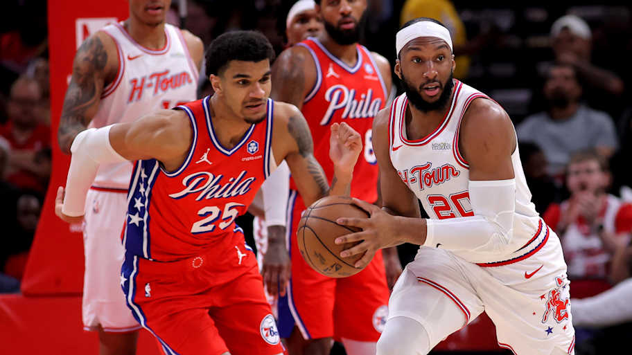 Rockets get by 76ers at home for eighth straight win