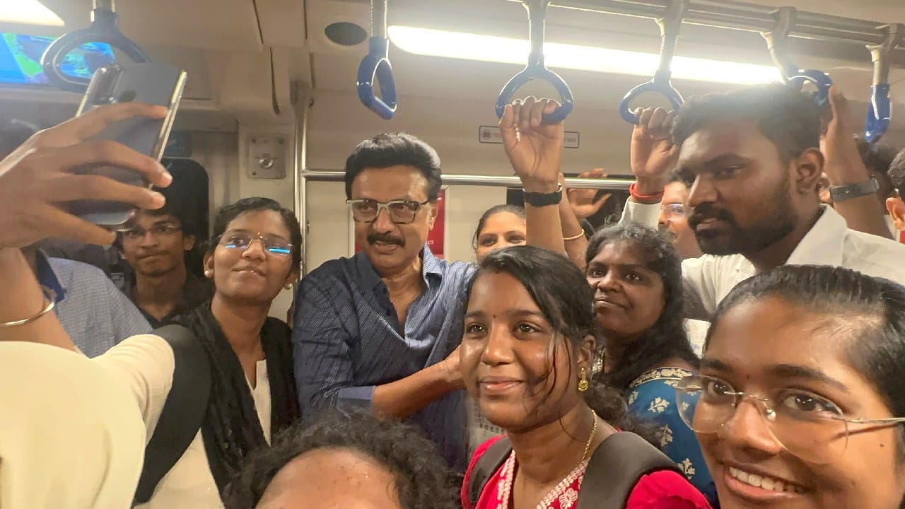 Watch: MK Stalin takes surprise metro ride in Chennai, seeks votes from ...