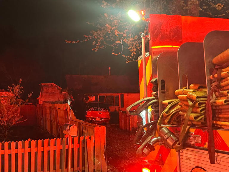 Man taken to hospital after house fire on north side