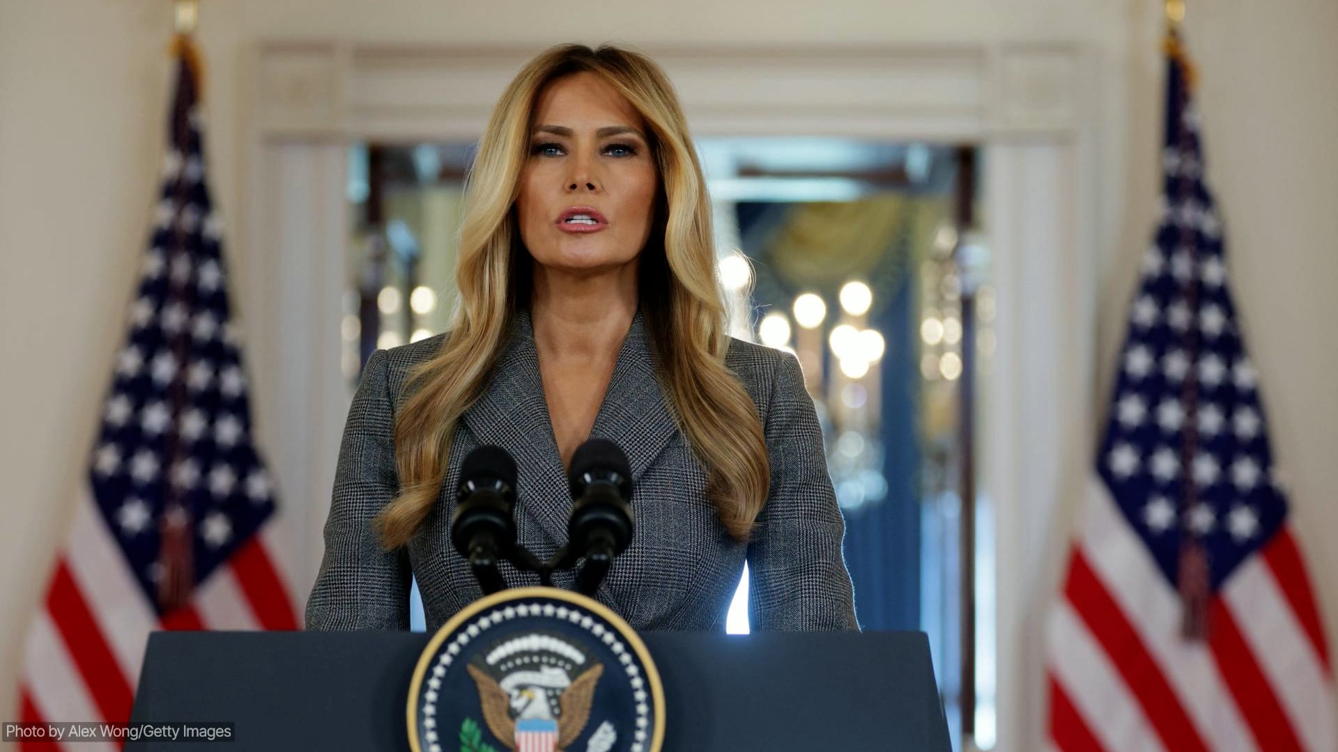 Melania Trump denies ties to Epstein in unplanned public address