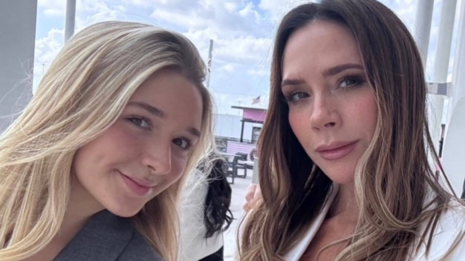 Harper Beckham, 14, steals mum Victoria's signature look for under-the ...