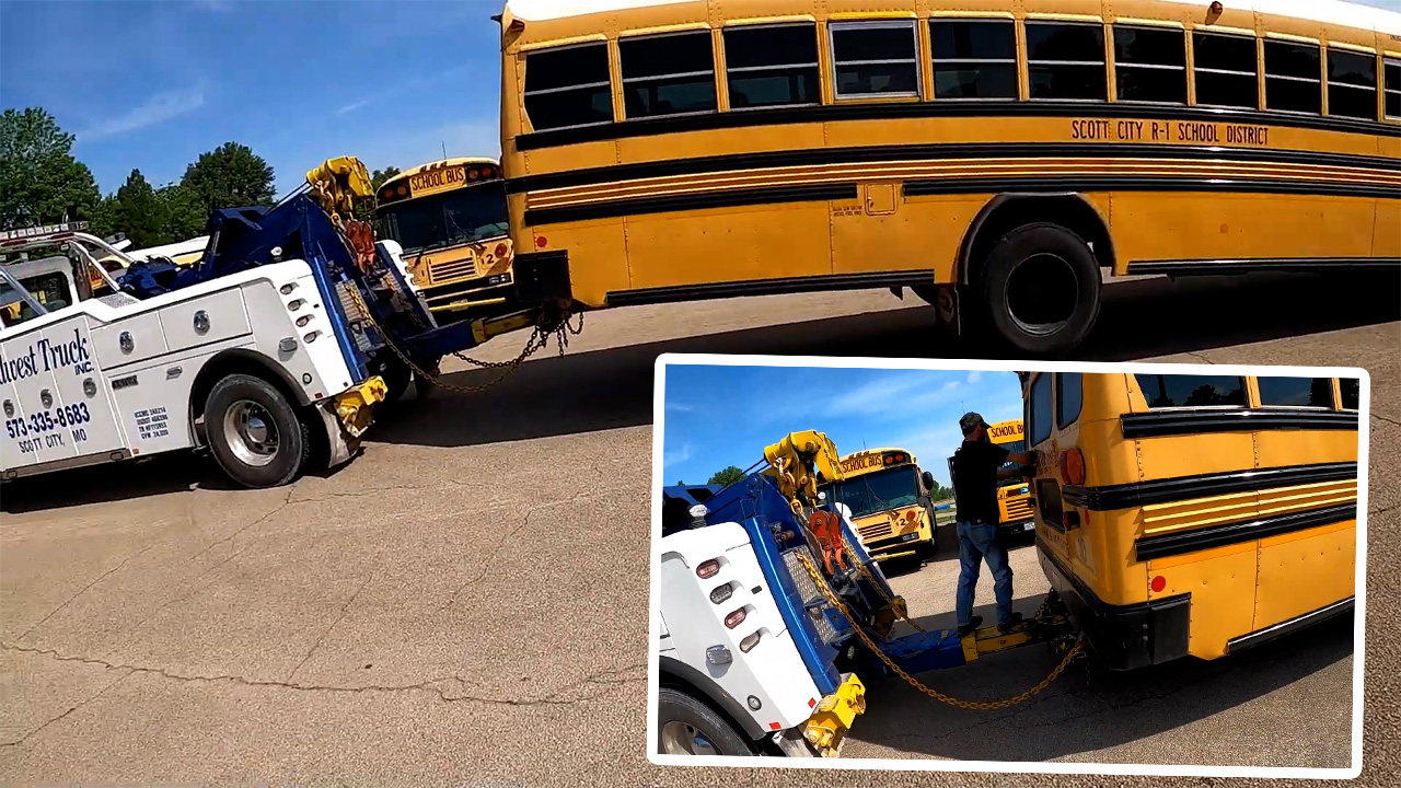 Training Mike: School bus tow on the next step
