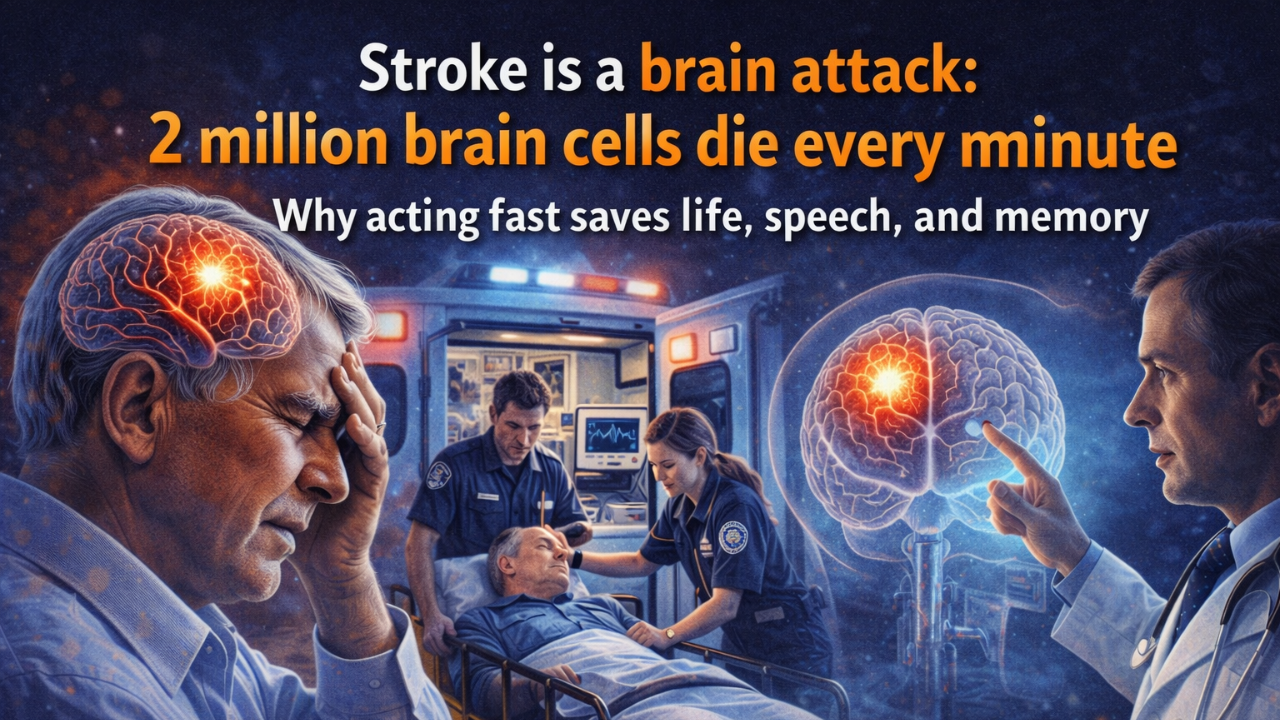 Stroke is a brain attack: 2 million brain cells die every minute, why ...