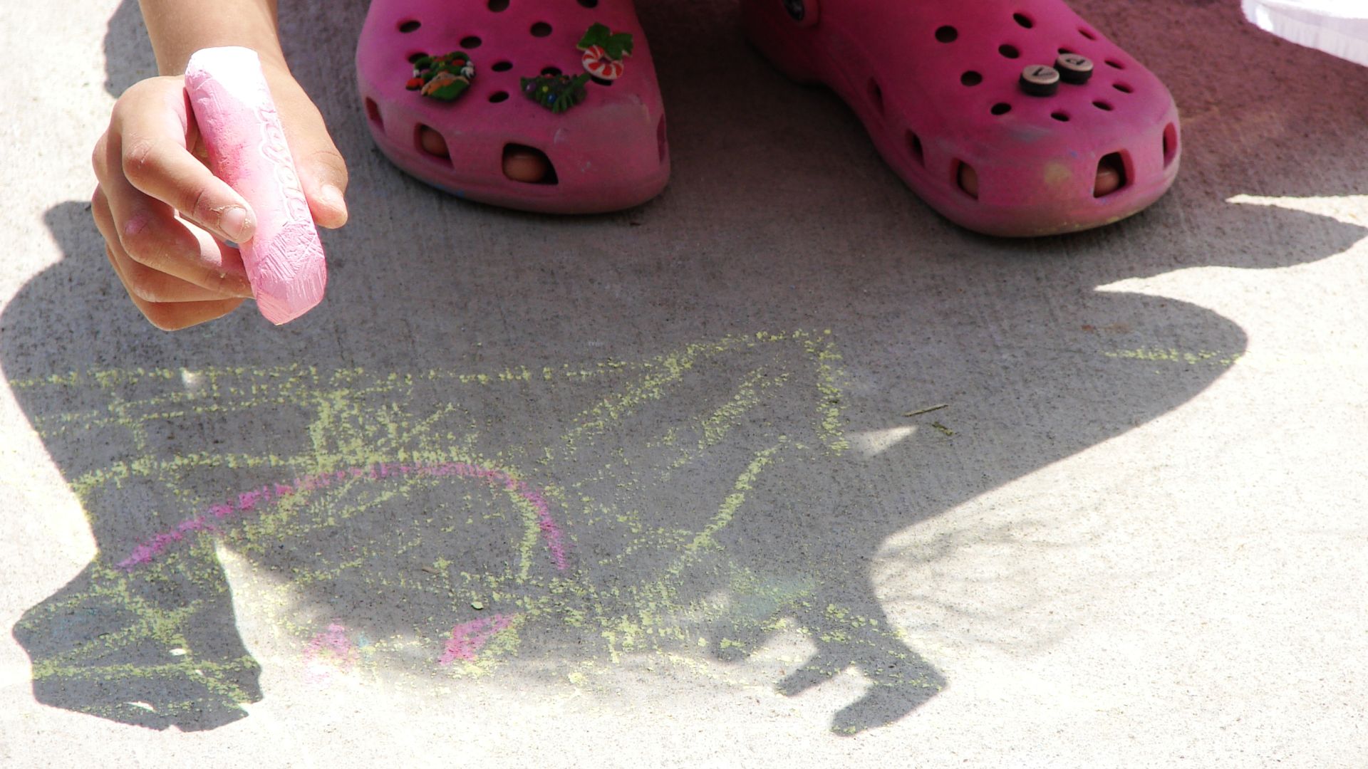 My kids used chalk to draw on the sidewalk. The HOA came along and ...