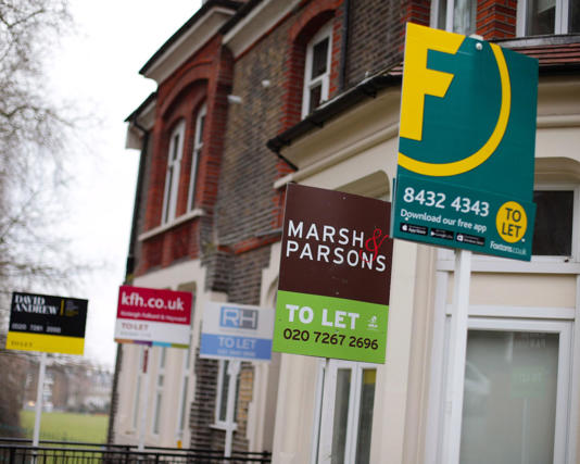 The number of available homes to rent is 3% higher than a year ago, according to Rightmove Photograph: Yui Mok/PA