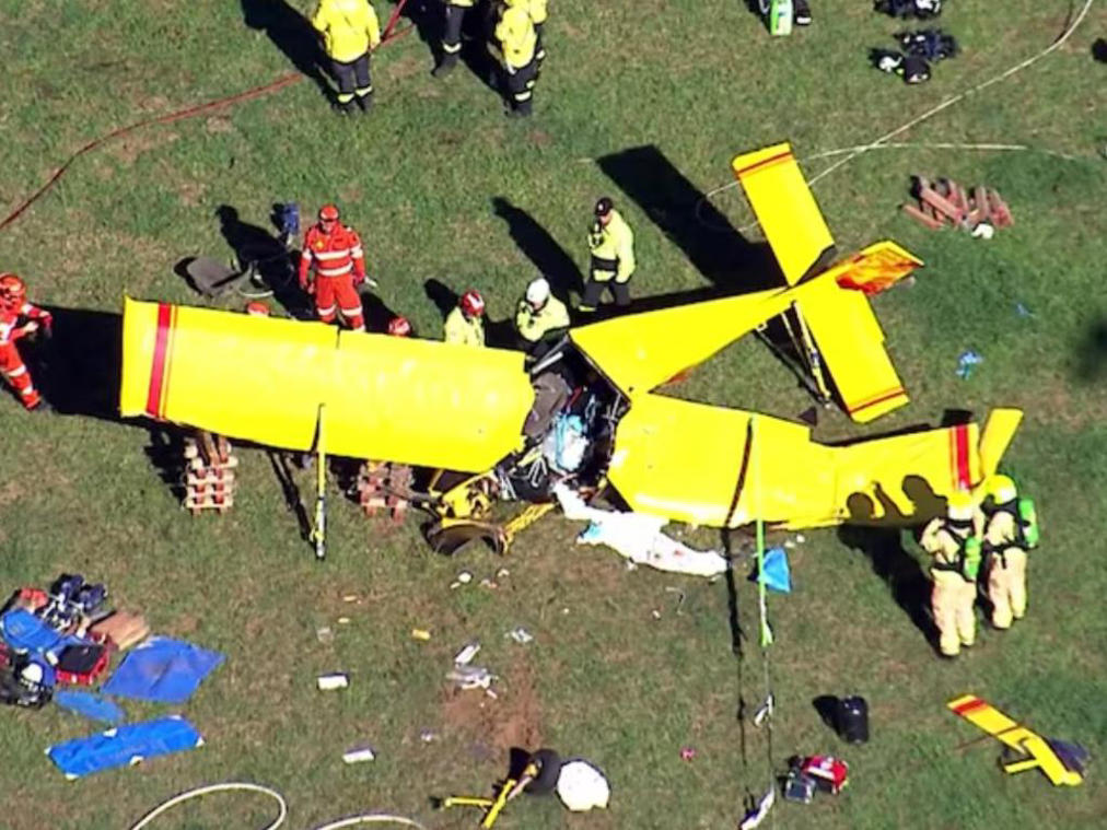 Pilot freed from light plane crash wreckage