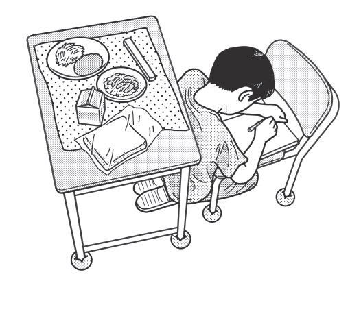 給食時間に椅子で次々プリントを解く子どもたちーー荒れた教室を立て直してきた教師が見た! 小学校の真実