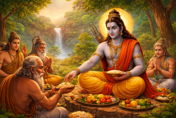 Why Lord Ram never ate before feeding others