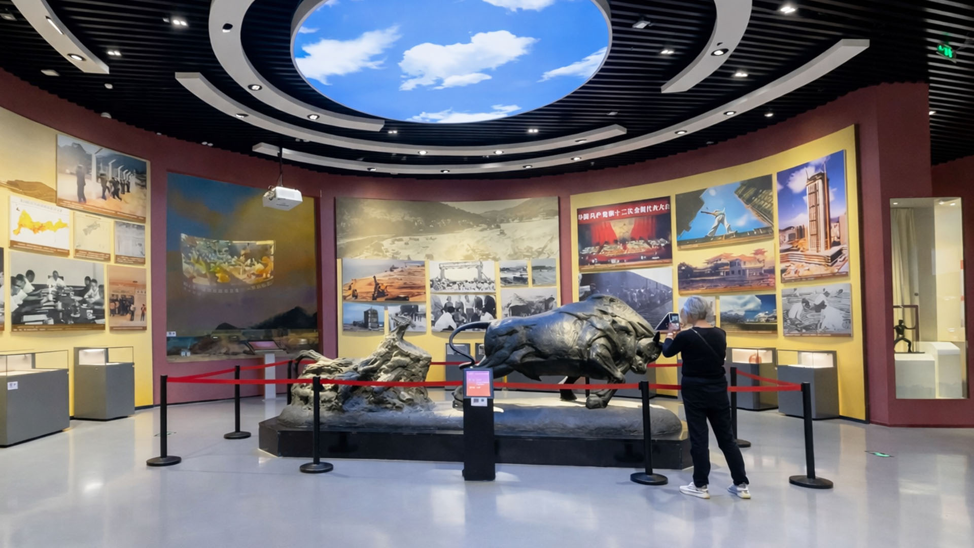A giant figure in China museum draws attention from every angle